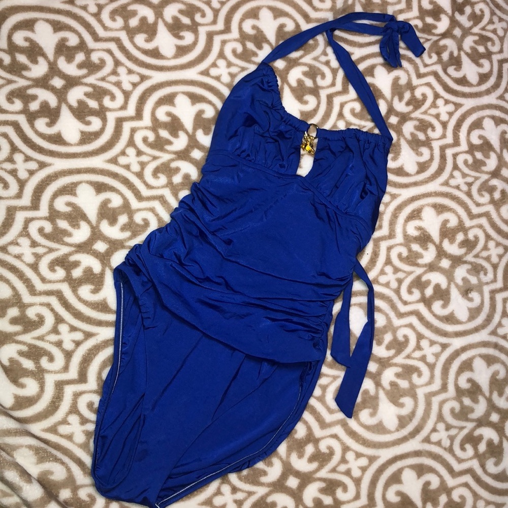 Royal BLUE one piece bathing suit!